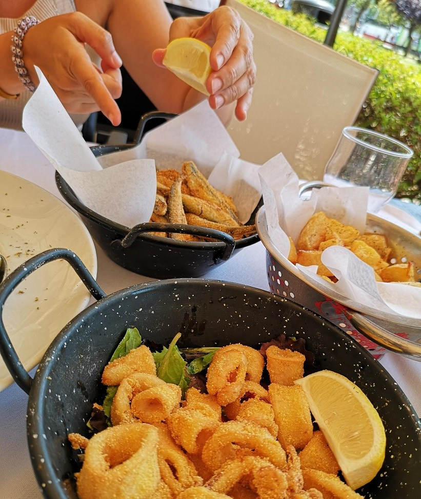 Fresh deep fried ocean food