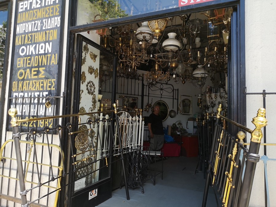 Brass ornaments, lamps, bedheads