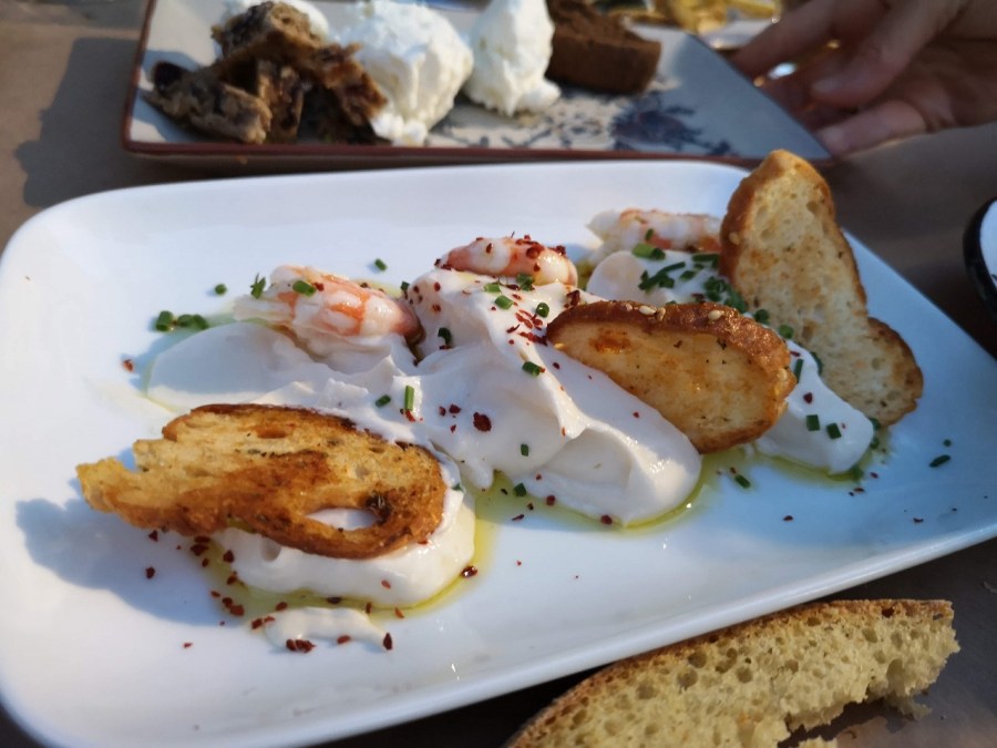 Fish pate sprinlled with chives