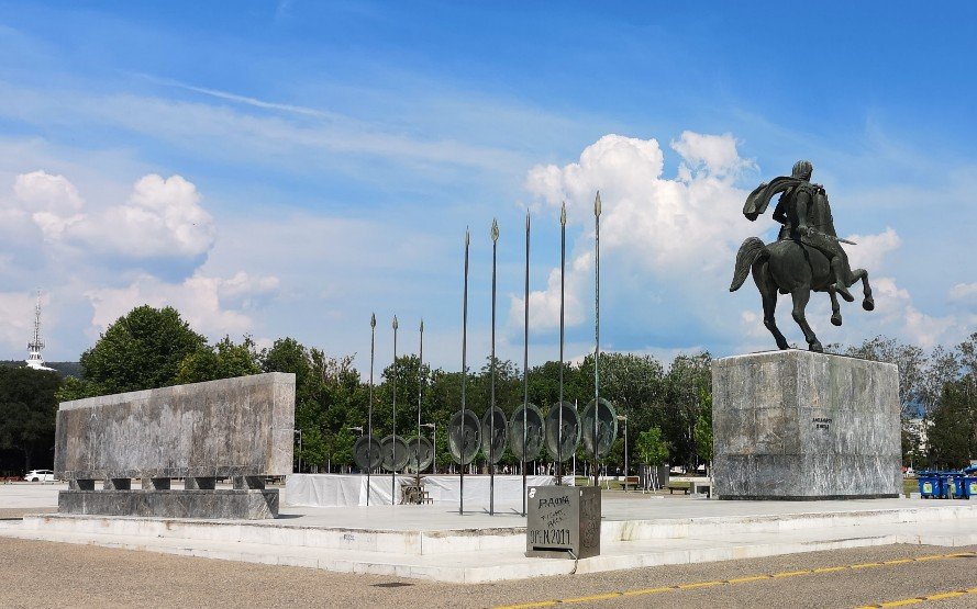 Man on horse on plinth 