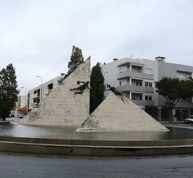 stone monument to education Vila do Conde Portugal