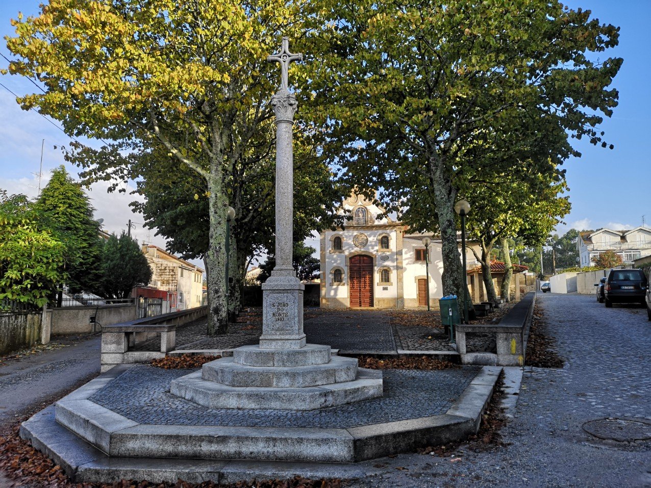 Sao Joao church and cross Esposende