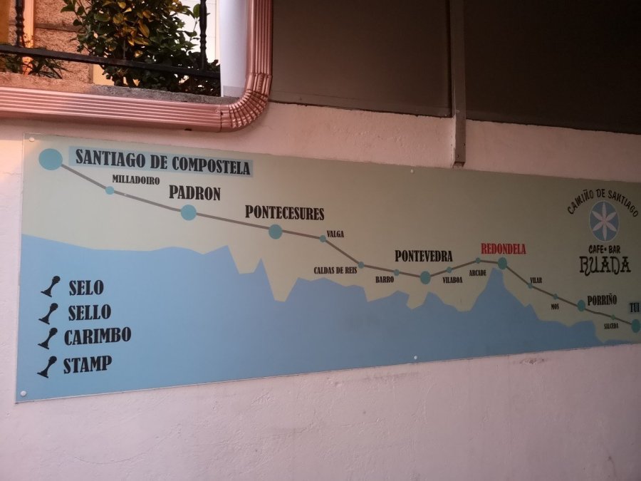 map of Camino route